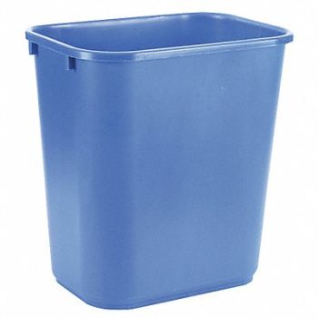 TOUGH GUY Desk Recycling Container Blue 7 gal., 4UAU5
