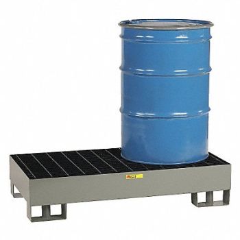 LITTLE GIANT Drum Spill Cntnmnt Gray 2 Drum 33 Gal., 4UDX2
