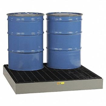 LITTLE GIANT Drum Spill Cntnmnt Gray 4 Drum 66 Gal., 4UDX7