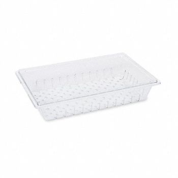 RUBBERMAID COMMERCIAL PRODUCTS Colander/Drain Tray Clear, 4UEH2