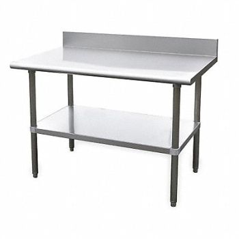 GRAINGER APPROVED Fixed Work Table SS 72 W 30 D, 4UEK2