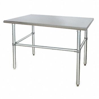 GRAINGER APPROVED Fixed Work Table SS 60 W 30 D, 4UEK3