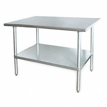 GRAINGER APPROVED Fixed Work Table SS 60 W 30 D, 4UEK4