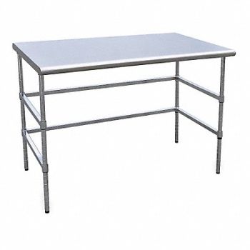 GRAINGER APPROVED Fixed Work Table SS 60 W 30 D, 4UEL4