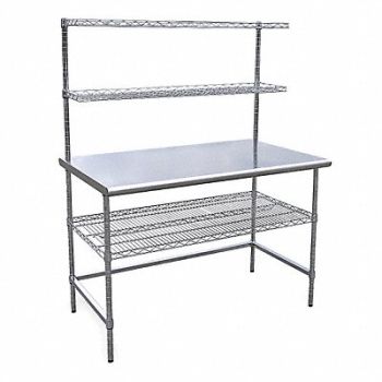 GRAINGER APPROVED Workbench SS 60 W 30 D, 4UEN5