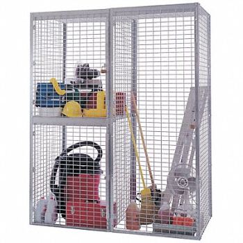 FOLDING GUARD StrgLckrAO 90 x48 x48 1opng 2Dr 2SD Pnl, 9R321