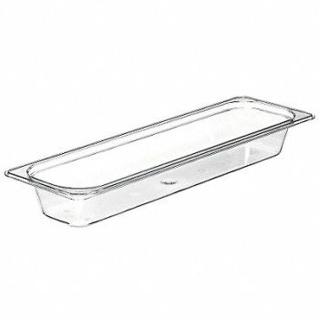 CAMBRO Food Pan Half Size Long Clear PK6, 4UJT7