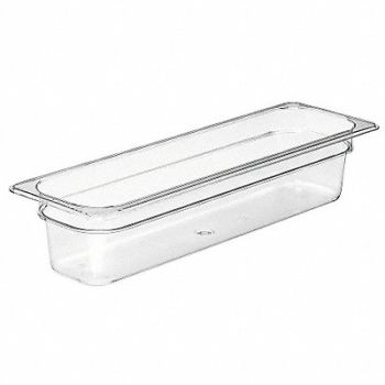 CAMBRO Food Pan Half Size Long Clear PK6, 4UJT8