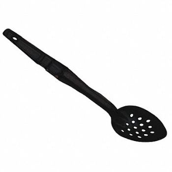 CAMBRO Perforated Serving Spoon Black PK12, 6ZEL2
