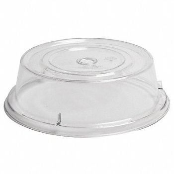 CAMBRO Plate Covers Dia 9-1/8 In Clear PK12, 4UKL9