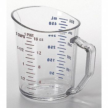CAMBRO Liquid Measuring Cup 1 Pint Clear PK12, 6ZEN7