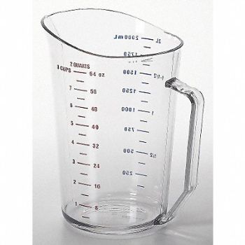 CAMBRO Liquid Measuring Cup 2 Qt. Clear PK12, 6ZEN9