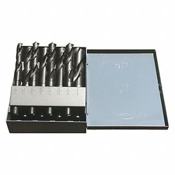 WESTWARD Reduced Shank Drill Set 8pc HSS, 4UM96