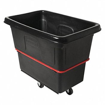 RUBBERMAID COMMERCIAL PRODUCTS Cube Truck HDPE Black 8.0 cu ft., 4UR37