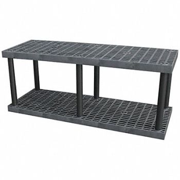 STRUCTURAL PLASTICS Plstc Shelf 24inx27inx66inShlfLdCp 925lb, 4UX47