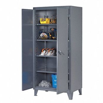 STRONG HOLD Strg Cab 78 x36 x20 DrkGry 4Shlv, 5ZH07