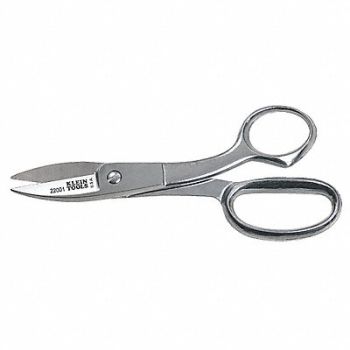 KLEIN TOOLS Shop Shears 8 in L Nickel Chrome, 4VAP3