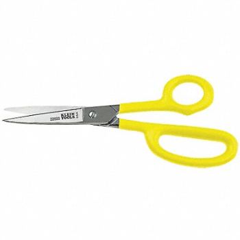 KLEIN TOOLS Shop Shears 8 in L Nickel Chrome, 4VAP5