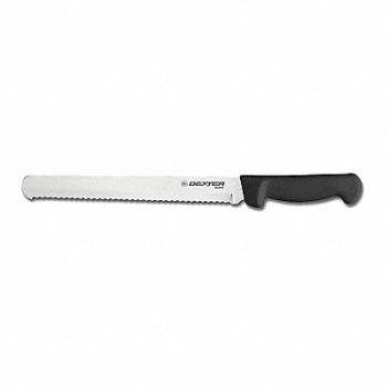 DEXTER RUSSELL Bread Slicer 12 In Scalloped Black, 4VEA3