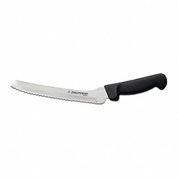 DEXTER RUSSELL Bread Slicer Offset 8 In Scalloped Black, 4VEA6