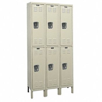 HALLOWELL Lckr 2x3Lckr Tan 78 x36 x18 UnAssm, 4VEE8