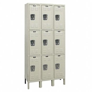 HALLOWELL Lckr 3x3Lckr Tan 78 x36 x18 UnAssm, 4VEF5