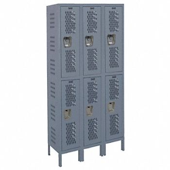 HALLOWELL Lckr 2x3Lckr Drk Gry 78 x54 x21 Assm, 4VEL6