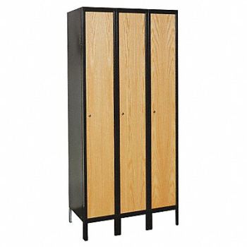 HALLOWELL Lckr 1x3Lckr Natrl/Bk 78 x45 x18 UnAssm, 4VEN5