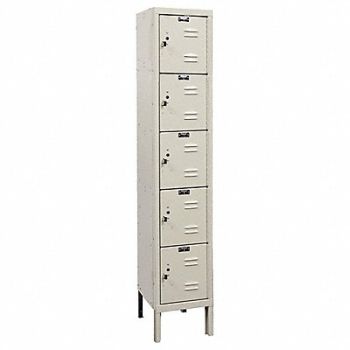 HALLOWELL G3796 Box Lockr Lvred 1 Wide 5 Tier Tan, 4VEW5