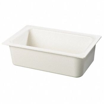 CARLISLE Full Size Food Pan 15 Qt Cap White, 4VMK8