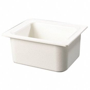 CARLISLE Half Size Food Pan 6 Qt Cap White, 4VMK9