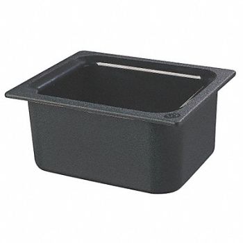 CARLISLE Half Size Food Pan 6 Qt Cap Black, 4VML1