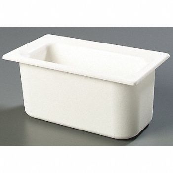 CARLISLE Third Size Food Pan 4 Qt Cap White, 4VML2