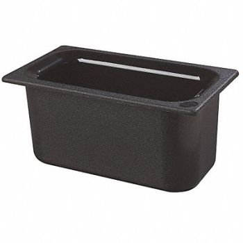 CARLISLE Third Size Food Pan 4 Qt Cap Black, 4VML3