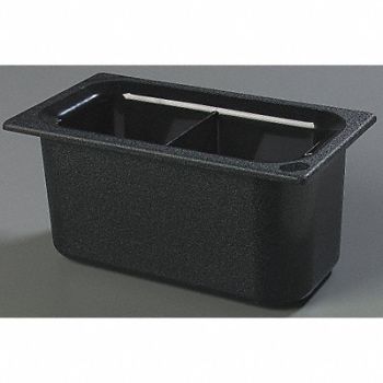CARLISLE Third Size Food Pan 3.4 Qt Cap Black, 4VML4