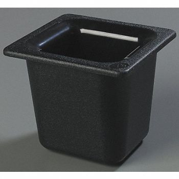 CARLISLE Sixth Size Food Pan 1.6 Qt Cap Black, 4VML6