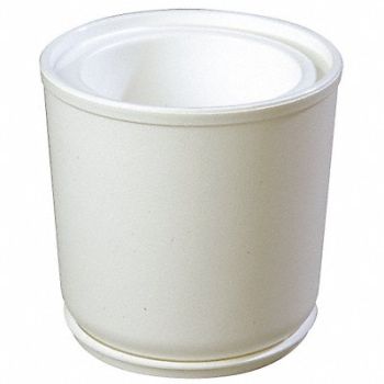 CARLISLE Food Crock 2 Qt Cap White Incl. Coaster, 4VMR1