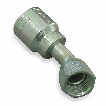 EATON WEATHERHEAD Crimp Fitting 45 Deg 3/8 ID 9/16 FJIC, 20JV41