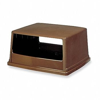 RUBBERMAID COMMERCIAL PRODUCTS D0247 Trash Can Top Canopy Stays Open Brown, 4W022