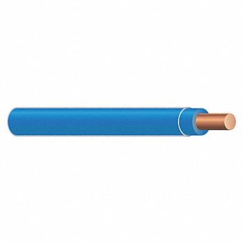 SOUTHWIRE Building Wire 12AWG THHN Sld Blu 500ft, 4W196