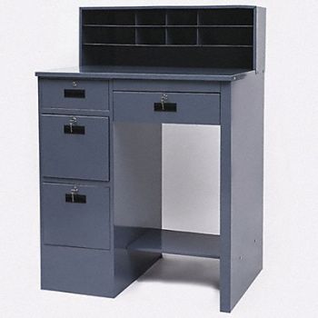 GRAINGER APPROVED Pdstl/Pnl 56 x39 x29 Gray NonMbl, 4W345