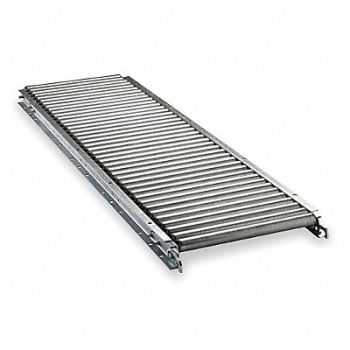 ASHLAND CONVEYOR Roller Conveyor 10 ft L 22 BF Steel, 4W571