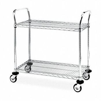 METRO Wire Cart 24 in W 54 in L Steel, 2KTE4