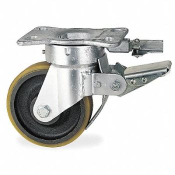GRAINGER APPROVED Kingpinless Plate Caster Swivel 2400 lb., 4W685