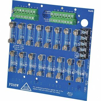 ALTRONIX Power Dist Module 16 Output Fuse, 4WAH9