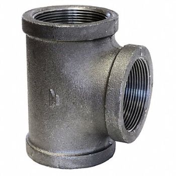 ANVIL Tee Malleable Iron 4 in Pipe Size FNPT, 4WHA8