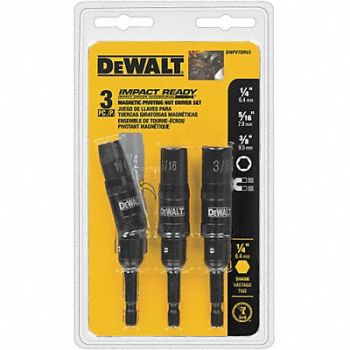 DEWALT Nutsetter Set 1/4 Hex 2-9/16 L Steel, 4WLR6
