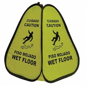 NOVUS PRODUCTS Safety Cone Yellow Cloth 16 in H, 4WLY2