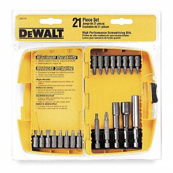 DEWALT Screwdriver Bit Set 21 Pieces 1/4 Shank, 4WM44