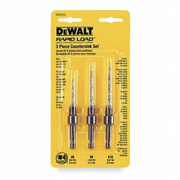 DEWALT Countersink Hex Drill Bit Set 3 Pc #6-10, 4WM50